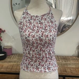 American Eagle Halter Floral Top Large